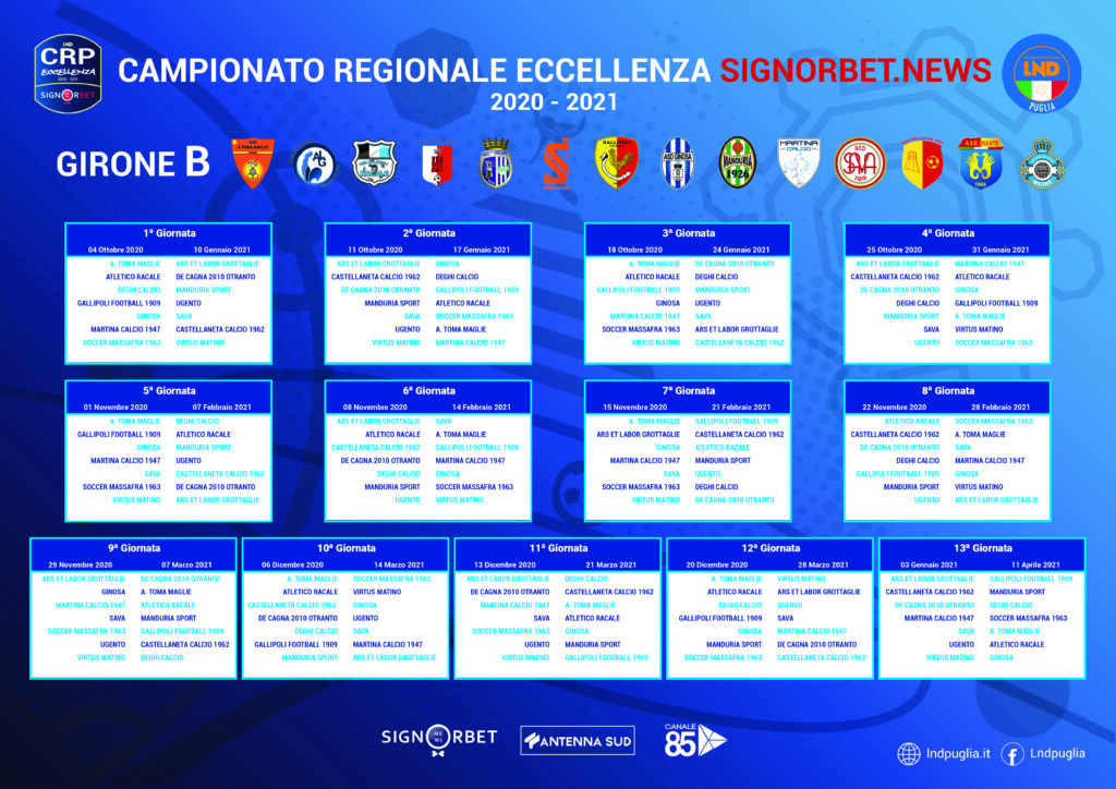 Eccellenza Puglia 20 21 Il Calendario Dell Eccellenza Ecco Tutte Le Giornate calendario 1963 marzo